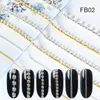 6 Typ 3D Metal Chain Nail Art Decoration Alloy Gold Silver Design Nail Charms Diamond Bead smycken Sliders Accessorie1431547