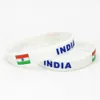 1pc Indien flagga silikon armband fotboll fotbollslag fans sport elastiska gummi armband bangles 2018 armband sh228