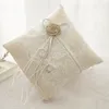 Rustic Style Lace Ring Bearer Pillow Ring Pillows & Flower Baskets Sets Wedding Ceremony Pearls cake pillow Flower bride ring box