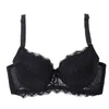 Ladies Lace Push Up Haftowane Bow Bra Solid Color 3/4 Cup Kobiety Bielizna Underwire Brassiere Kobiet Bras Hot