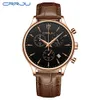 reloj hombre crrju masens militaire étanche de sports de sports de mode robe décontractée pour homme en cuir bracelet en cuir watc251j