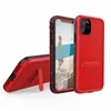 iPhone11 Pro의 방수 휴대 전화 케이스 6.5 인치 충격 방지 레드 푸퍼 브래킷과 순수한 색상 뒷면 커버