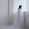 2019 Deux couches Tulle mariage Cape élégante fée Cape mariée avec capuchon femmes Bolero Châle 2m Longueur