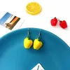 Interesting Red Pepper Dangle Earrings for women Resin Funny Food Vegetable Jewelry Unique Party Earring Birthday gift