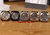 5 Style4 Wysokiej Jakości Zegarek 40mm Octo Finissimo Rose Gold Automatyczny zegarek 102946 Skeleton Dial Skórzany Pasek Gents Zegarki