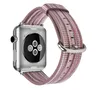 Apple Watch Series 4 3 2 1 화려한 무지개 가죽 밴드 팔찌 iWatch 벨트에 대한 정품 가죽 스트랩 38mm 42mm 44mm 40mm