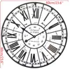 Large 60cm Industrial Vintage Retro Art Design Roman Number Stereoscoptic Needle Wall Clocks For Home Decorate