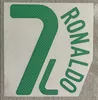 2010 # 7 Ronaldo Nameset Nombre de impresión Número Hierro en insignia de transferencia