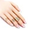 1 مجموعة/3 PCS Punk Gold Silver Rings Female Anillos Stack Plan Band Midi Mid Finger Knuckle Rings for Women Anel Rock Jewelry