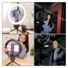 Vanity Lights Ringlampa 26cm Dimmerbar 3000-5000K Aluminiumlegering med bordstativ för Selfie Makeup Video Live Studio DHL