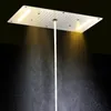Banyo Tavan LED Duş Seti Gömülü Monte Yağış Şelale Masaj Büyük Duş Başlığı Paneli Termostatik Mikser Musluklar