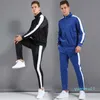 Groothandel-Running Sportswear 2019 Nieuwe Mannen Kinderen Voetbal Joggen Sportkleding Trainingspak Lege Soccer Jerseys Set Workout Kleding Set