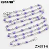 KUNAFIR Good quality 304 Stainless steel O shape chain necklace chains 10pcs 1.5mm can mix more colors lady Christmas fashion present 16inch