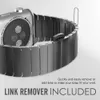 316L rostfritt stål länkarmband ersättningsband för Apple Watch 4 3 2 1 40mm 44mm Bandband med fjäril vikande lås5893954