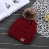 Bébé Automne et Hiver parent-enfant Hairball plus Fluffy fil chapeau chaud Bonnet