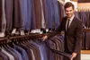 New Slim Fit Morning Style Groom Tuxedos Lapel Men039s костюм темно -синий грумсман Man WeddingProm подходит для JacketPantsvest 3208180