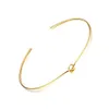 Open Round Knot Torque Necklaces For Women Stainless Steel Gold-color Bohemia Choker Necklace Jewelry