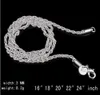 3mm 925 Silber Seil Kette Halskette Mode Ketten Männer Frauen Schmuck Halskette DIY Zubehör 16 18 20 22 24 Zoll