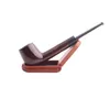 Classic Black Wood Festival Pipe Straight Hammer Daily Sandeltwood Filter Rökmunstycke