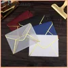 10pcs 10cm Transparentpapier-Umschlag Heißpräge Drucken verdicken Papierumschlag für Einladung Jahrestag Scrapbooking