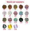 50pcs Mats Pads Neoprene Car Coasters Contrast Mug Coaster Drink Cup Mat for Home Decor Accessories