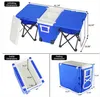 Vendas quentes!!! Atacado transporte livre piquenique ao ar livre dobrável Multi-função cooler de rolamento atualizado Stool Azul