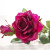 Blommor knoppar konstgjorda latex rose för bröllop verklig beröring blommor bukett hem dekorationer party1803716
