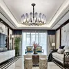 Nuovo cinese moderno semplice ristorante leggero camera da letto creativa piuma di pavone illuminazione soggiorno lampadario di cristallo di vetro