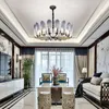 New Chinese Modern Simple Light Restaurant Bedroom Creative Peacock Feather Lighting Living Room glass crystal Chandelier