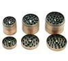 En ny fyra-lagers zinklegering Ancient Copper Flat Smoke Grinder 50mm i diameter Portable Metal Smoke Crusher