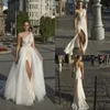 2019 Riki Dalal Mermaid Wedding Dresses With Detachable Skirts One Shoulder Lace Bridal Gowns Sweep Train Appliqued Beach Wedding Dress