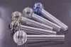 wholesale 10cm mini clear glass oil burner pipe thick heady cheap glass tube oil nail water pipes for smoking