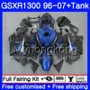 Suzuki GSX R1300 GSXR1300 96 02 03 04 04 04 04 04 04 04 07 07 07 333hm.61 GSXR 1300 Hayabusa 1996 2002 2002 2003 2002年2007年平均青いフェアリング