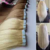 Onzichtbare tape Remy Hair Extensions Tape in Hair Extensions Cuticle Signed Hair Products 100g 40piece 12 "tot 28 inch 20Color