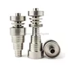 Top quality 6 in 1 Adjustable domeless GR2 dab nail Titanium nails Male Female for s glass bong in stock1441487