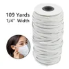 109 mètres de longueur bricolage tressé élastique cordon cordon tricot bande couture largement utilisé pour les masques 3 mm 4 mm 5 mm