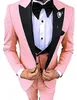 Мода желтый Groom Tuxedos Черный Пик нагрудные Groomsmen Mens свадебное платье Отлично Человек куртка Blazer 3шт Костюм (куртка + брюки + жилет + Tie) 182