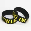 1 PC nouvelle mode Taylor Gang ou Die couleur remplie d'encre bracelet en Silicone large bracelets bracelets bande pour cadeau à offrir SH1421266B