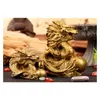 ドラゴンラッキーフンシュイ中国のドラゴンゾディアック動物像置物風景フォーチュンラッキング富像家の装飾ディスプレイ