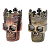 Toppuff King Skull Style In lega di zinco Smerigliatrice per erbe da fumo 40MM Smerigliatrice per tabacco in metallo da 3 pezzi Smerigliatrici per fumo per accessori per tubi a cucchiaio a mano