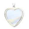 Rose Flower Heart Paua Shell Pendants Natural Abalone Färgglada Smycken Gåvor Kärlek Hjärta Hänge 5 stycken