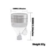 Honeypuff Partihandel Högkvalitativ Aluminium Alloy Metal Funnel Grinder Diameter 2.2INCH med diamantständer Blanda färg