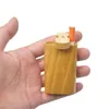 Boîtier en bois de pirogue d'éjection automatique avec peu de tabagisme Boîte de rangement 59mm * 77mm de pirogues portables