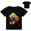 2020 Enfants Summer 3D Cartoon Fireman Sam Print Tshirt pour garçon fille à manches courtes Tops Tops Vêtements Kids T-shirt Costume RF51680437