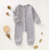 Baby Kläder Barn Långärmad Rompers Infant Cotton Artikel Pit Jumpsuits Vår Höst Onesies Nyfödda Boutique Kläder Playsuits CYP706