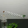 Olla para doblar en espiral múltiple con grifo de color Bongs de vidrio Pipa de vidrio para fumar Pipas de agua Plataforma petrolera Tazones de vidrio Quemadura de aceite