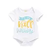 7 cores Recém-nascido Bebé Rapazes Raparigas Carta Romper de manga curta outono primavera capa para bebés infantil Baby rompers 0-12M DHL FREE SHIP BY0826