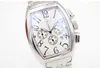 Nowa Klasyczna Moda Darmowa Wysyłka Specjalna Sprzedaż Frank Kwarcowy Zegarek Mężczyźni Chronograph White Big Dial Ze Stali Nierdzewnej Sport Watch Montre Homme