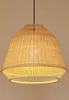 Hand Knitted Bamboo Pendant Lamp Wood Patchwork Suspension Light Restaurant Hotel Cafe Dining Room Bedroom MYY