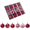 6 STYLE !! Ornements de boules de Noël pour arbre de Noël Décorations d'arbre de Noël incassables Ornements de Noël en plastique pour fête de mariage